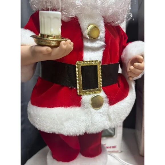 Vintage Telco Motionettes Santa and Mrs Claus Animated Lighted Figures Boxes - Picture 4 of 16